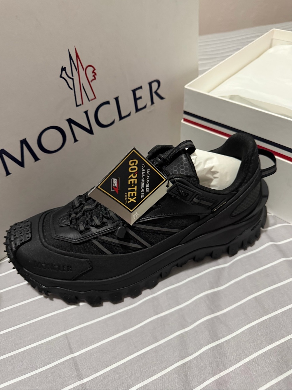 Moncler Men's Black Gore-Tex Trail Runner Sneaker